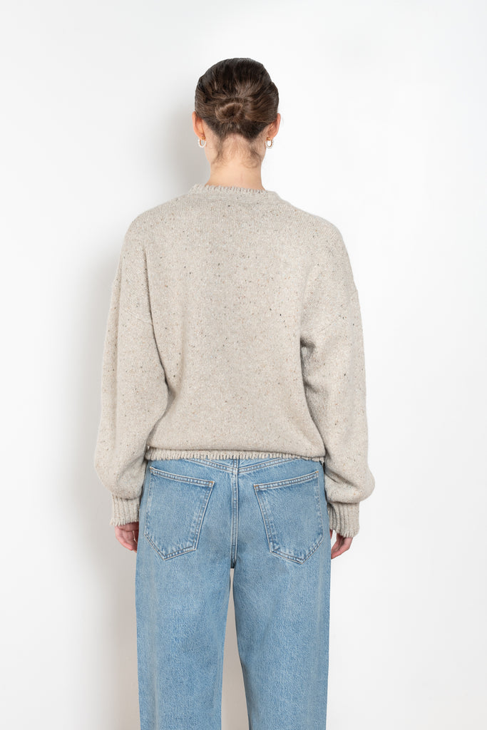 The Crewneck Sweater by 6397 is a relaxed sweater in&nbsp;an almost silk-like soft speckled wool