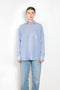 The Ruched Biggie Shirt by 6397 is a signature striped oversized shirt in a soft fluid tencel