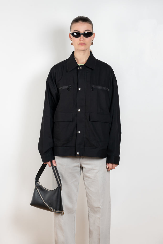 The Safari Jacket by 6397 is a relaxed cotton jacket with workwear details