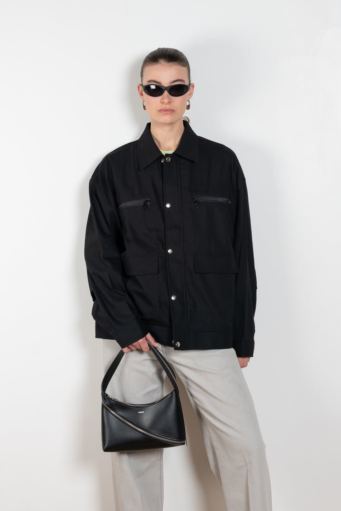 The Safari Jacket by 6397 is a relaxed cotton jacket with workwear details