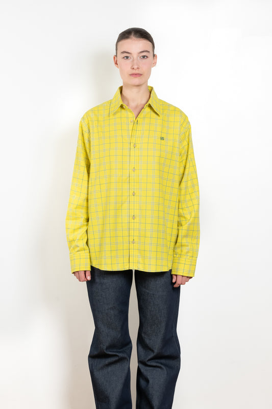 The Check Shirt 076 by Acne Studios is a signature shirt in brushed cotton with a small Face Logo patch
