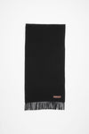 Fringe Wool Scarf Narrow