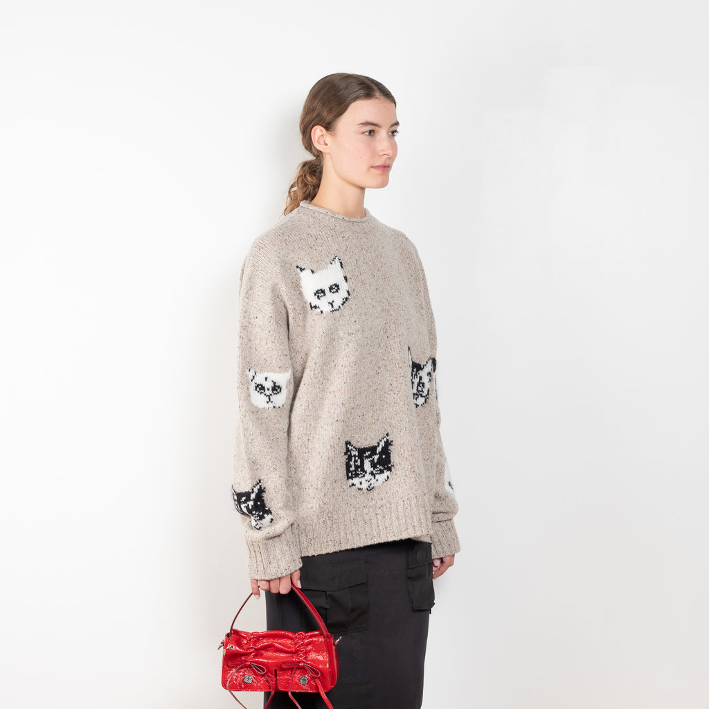 The Jacquard Jumper by Acne Studios has seasonal cat jacquard animations