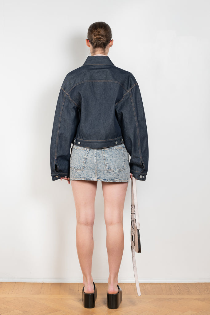 The Monogram Mini Skirt 643 by Acne Studios is cut to a regular fit with a straight shape, low waist and mini length