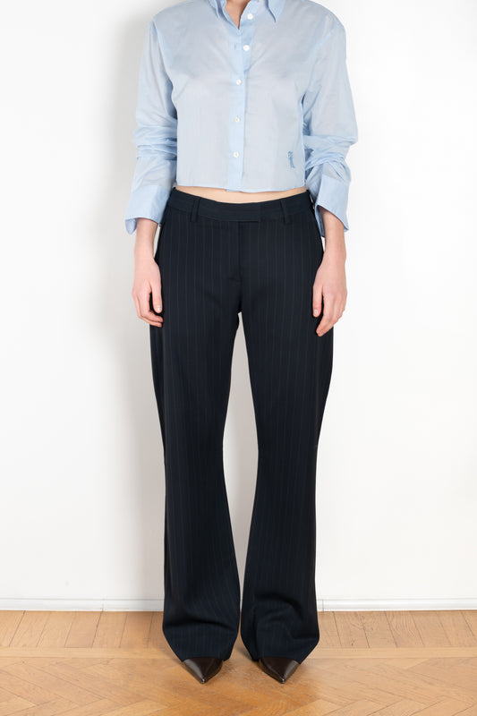 The Pinstripe Trouser by Acne Studios feature a pinstripe pattern crafted from a soft fluid fabric