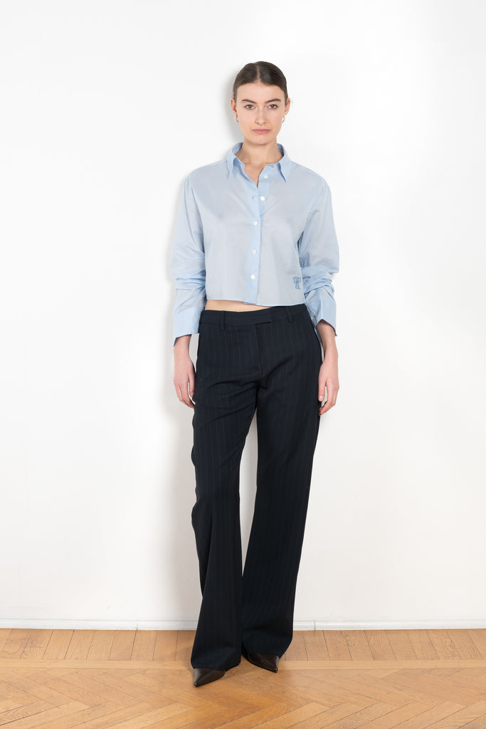 The Pinstripe Trouser by Acne Studios feature a pinstripe pattern crafted from a soft fluid fabric