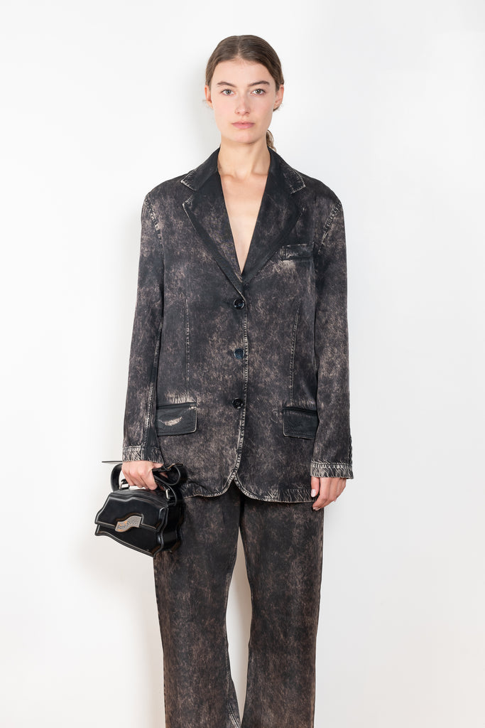 The Printed Blazer Jacket by Acne Studios has a twill weave with a garment-dyed finish