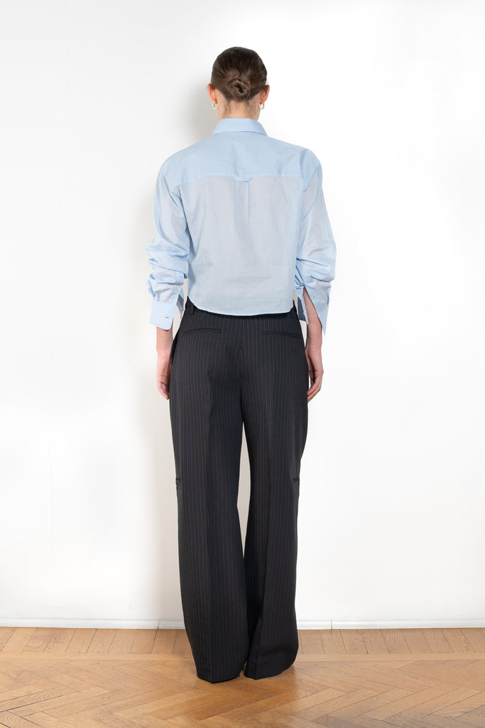 Tailored Pinstripe Trouser by Acne Studios is a relaxed suiting trouser with cargo inspired side leg pockets