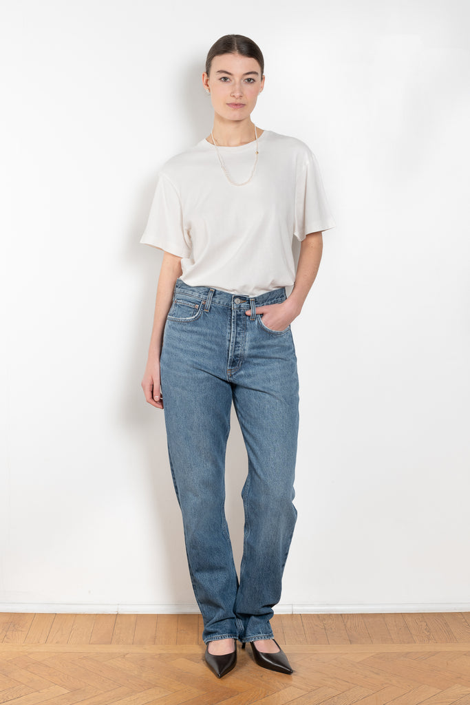 The Jay Tee by Agolde is a oversized cotton tee with dropped shoulders for a laidback style