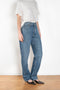 The Kelly Jeans by AGOLDE is a mid waist full length jeans with a straight leg and a flattering square cut top block