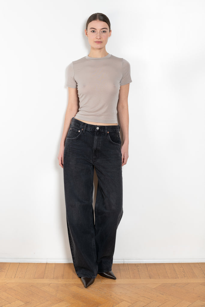 The Low Curve Jeans by Agolde has a sleek, low curved out seam gently tapers down to the ankle