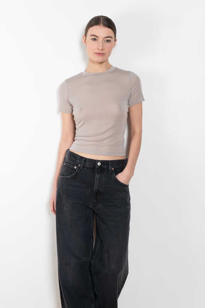 The Low Curve Jeans by Agolde has a sleek, low curved out seam gently tapers down to the ankle