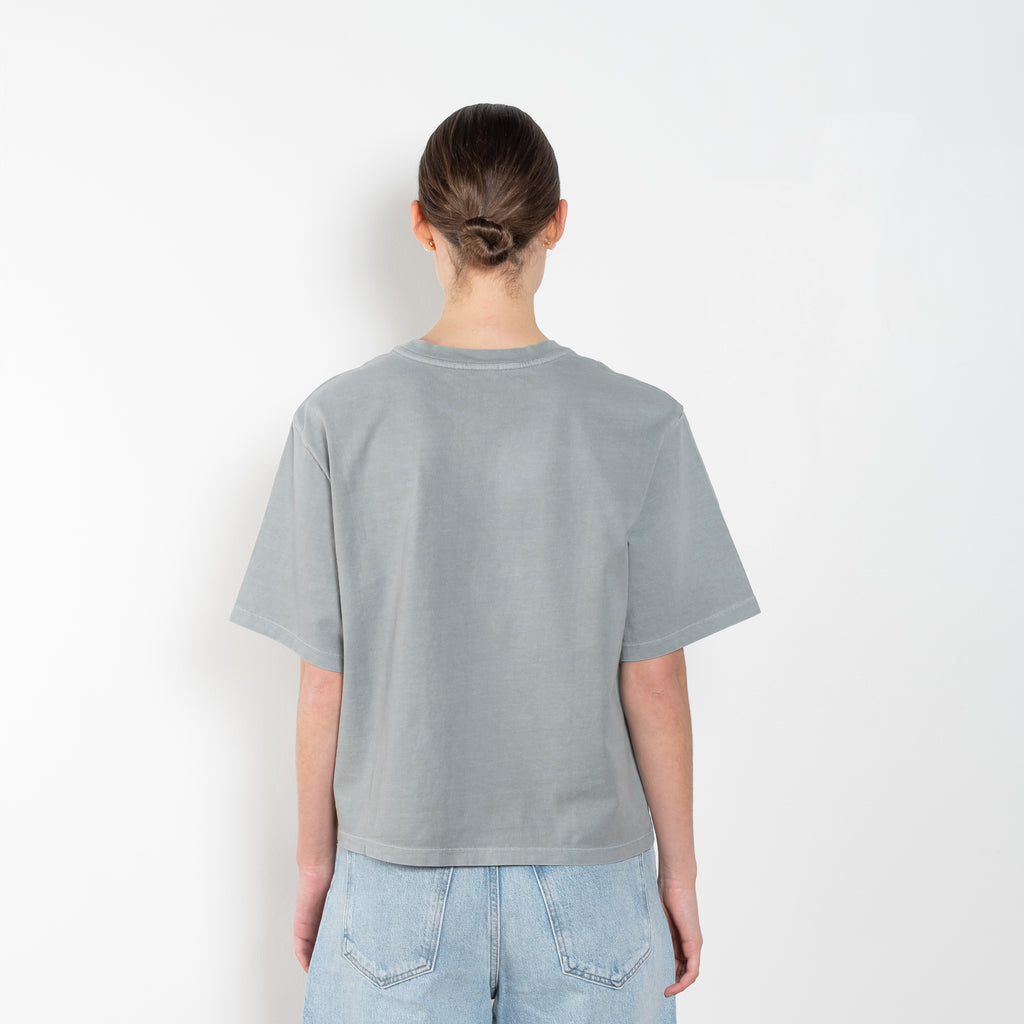 The Sulma Tee by Agolde is a structured cotton tee with dropped shoulders