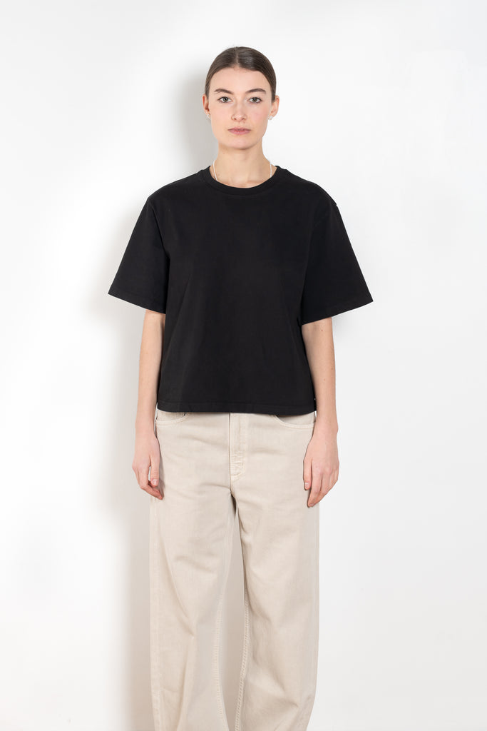 The Sulma Tee by Agolde is a structured cotton tee with dropped shoulders