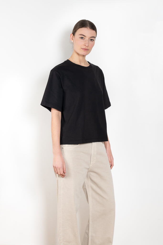 The Sulma Tee by Agolde is a structured cotton tee with dropped shoulders