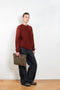 The Esther Sweater by Alexandra Golovanoff is a thick cashmere sweater wit a ribbed pattern