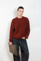 The Esther Sweater by Alexandra Golovanoff is a thick cashmere sweater wit a ribbed pattern