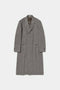 The Chesterfield Coat by Auralee is a lightweight and elegant tweed coat characterized by the crisp texture of British wool and the luxurious, voluminous fibers of alpaca