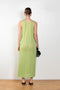 &nbsp;The Gauze Dress by Auralee is a ultra fine summer dress in a lime green sheer cotton jersey 