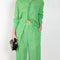 The Organdy Pants by Auralee is a very fine and lightweight trouser in a bright green sheer cotton voile