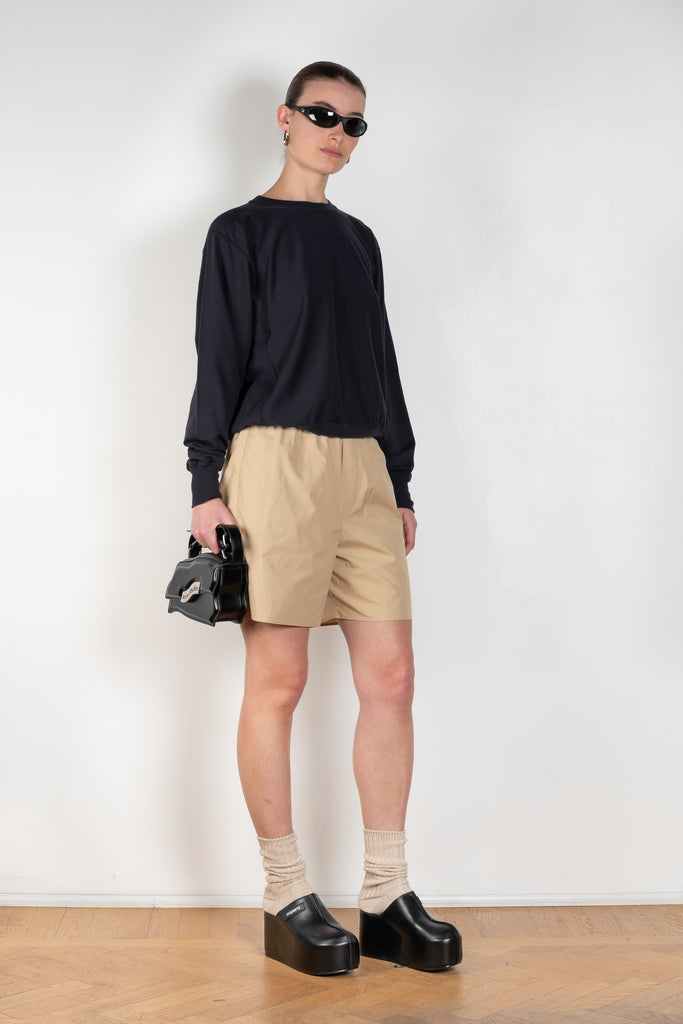 The Ox Shorts by Auralee is a elasticated cotton shorts