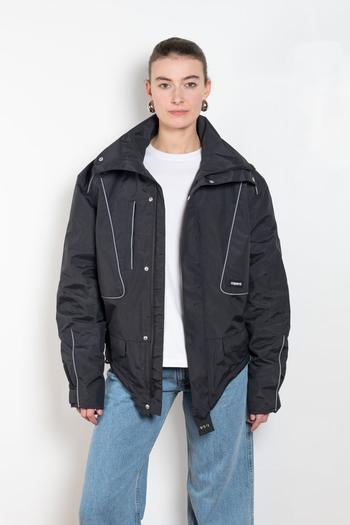 The Body Jacket by Coperni is a technical biker inspired jacket with body details