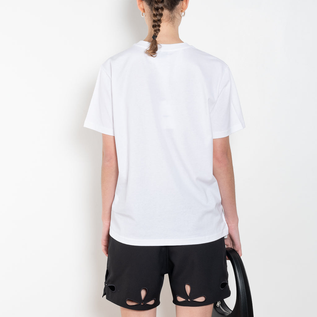 The Logo Boxy T-Shirt by Coperni is a signature relaxed Tee with a small slanted Coperni Logo on the front