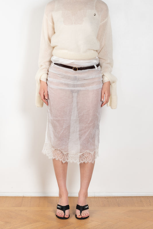 The Organza Belt Skirt by Coperni is a delicate organza skirt