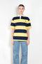 The Striped Polo Top by Coperni is a relaxed polo Tee with a big horizontal stripes