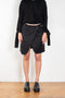 The Wraparound Skirt by Coperni is mid length wrap skirt with front slit with a Logo Hardware closure