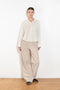 The Cropped Shirt By Denimist is a boxy loose cotton gauze button up shirt