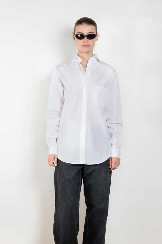 The Zoe Shirt by Flore Flore is a oversized shirt with a single front pocket.