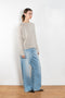 The Mila Sweater by Lisa Yang is a 7 gauge cashmere plain knit with dropped shoulders, side vents and longer back