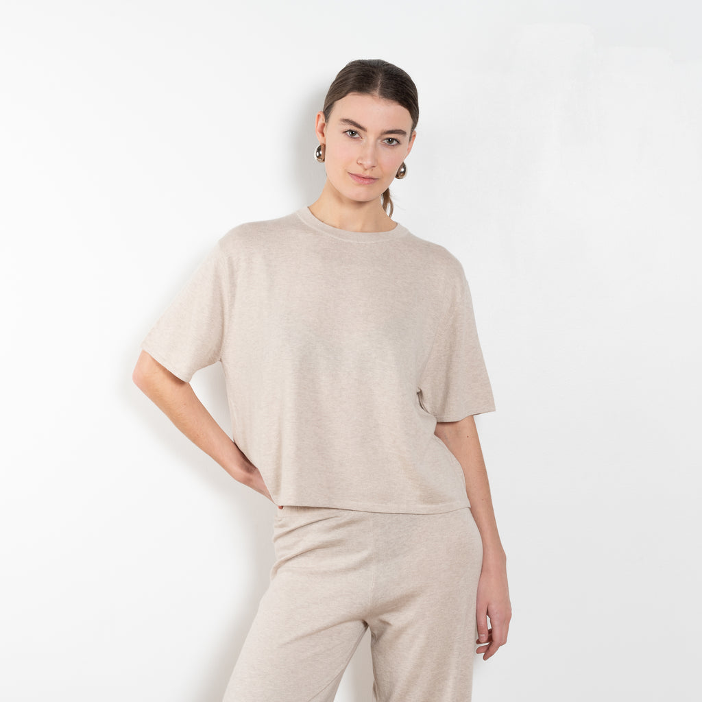 The Aina Trouser by Lisa Yang is a fine knit cashmere trouser with a long relaxed leg