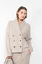 The Annalike Cardigan Jacket by Lisa Yang is a cardigan vest in a fisherman ribbed cashmere with a shawl-neck collar