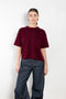 The Cila Tee by LISA YANG is a fine knit cashmere t-shirt with a classic round neck and rolled trim edges
