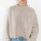 The Karine Sweater by Lisa Yang is a 5 gauge cashmere plain knit with a relaxed, cropped and boxy fit