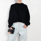 The Karine Sweater by Lisa Yang is a 5 gauge cashmere plain knit with a relaxed, cropped and boxy fit