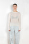 The Lova Sweater by Lisa Yang is a round neck sweater with a relaxed fit in a soft textured cashmere silk blend