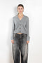 The Marionette Cardigan by Lisa Yang is a V-neck cardigan with a boxy fit in a soft textured cashmere silk blend