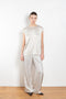 The Round Neck Sleeveless Top by LISA YANG in a woven satin silk, has a neat rounded neckline and relaxed fit silhouette