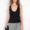 The Albia Tank Top by Loulou Studio is a straight fit top, with deep plunge neckline