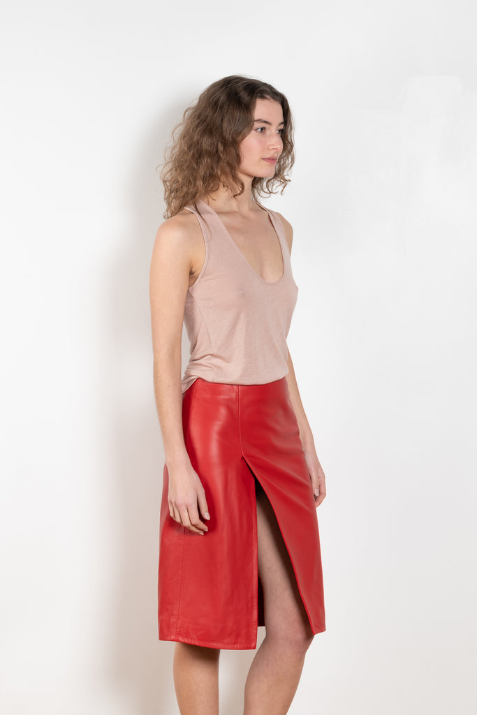 The Albia Tank Top by Loulou Studio is a straight fit top, with deep plunge neckline