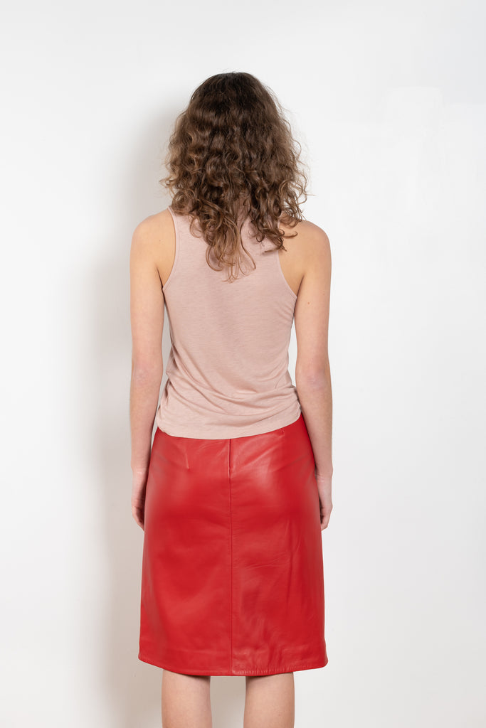 The Albia Tank Top by Loulou Studio is a straight fit top, with deep plunge neckline