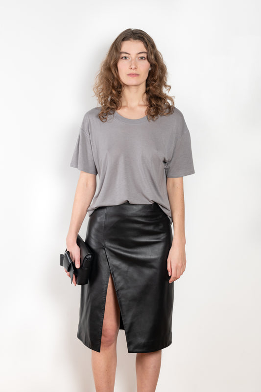 The Ezra Tee by Loulou Studio is a loose fit top, with a relaxed fit in a soft wool and viscose blend