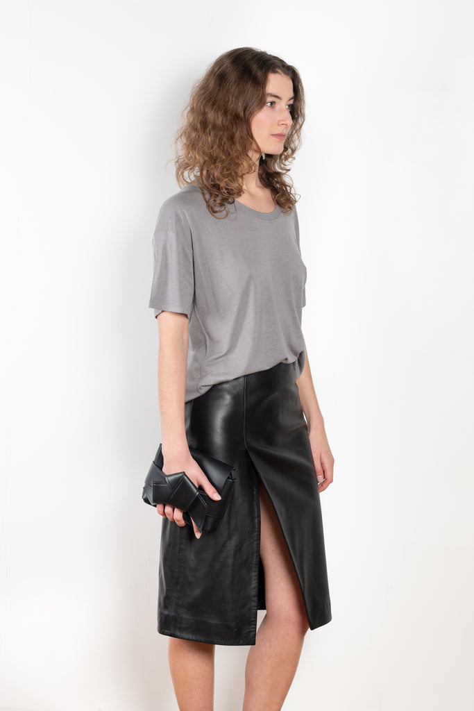 The Ezra Tee by Loulou Studio is a loose fit top, with a relaxed fit in a soft wool and viscose blend