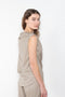 The Lyra Top by Loulou Studio is a sleeveless top with draped details in a lightweight virgin wool