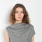 The Lyra Top by Loulou Studio is a sleeveless top with draped details in a lightweight virgin wool