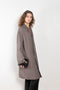 The Menja Coat by Loulou Studio is a relaxed summer coat with minimal lines in a linen and viscose blend