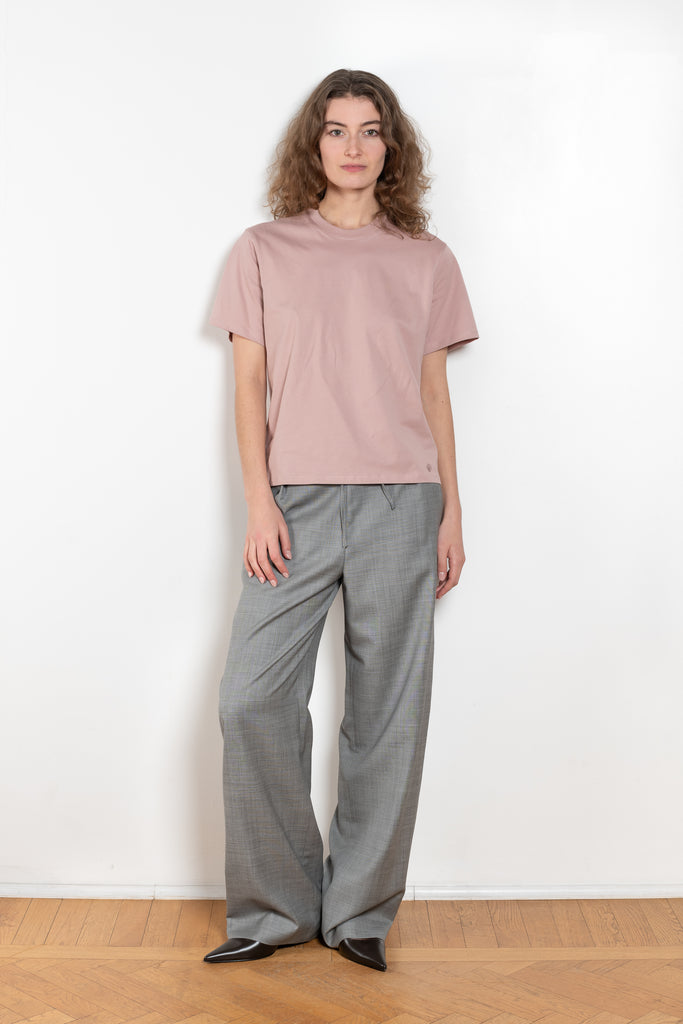 The Telanto Tee by Loulou Studio is a loose round neck t-shirt in a beautiful superior pima cotton